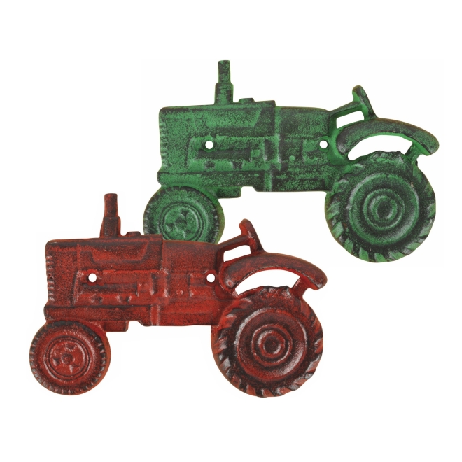Esschert Design Flaschenöffner Traktor TT206, gusseiserner Wandflaschenöffner im Traktor-Design