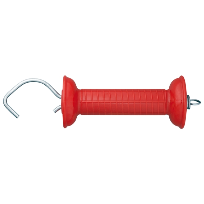 Lister Torgriff WZ600, NEON ROT, mit Haken, einfache Zugfeder, breiter Handschutz