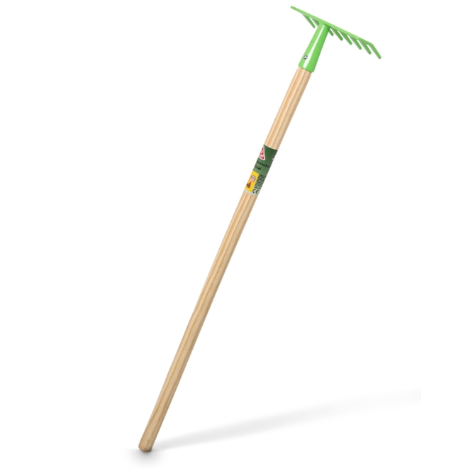 Kinder Gartenrechen Metall - kleiner Rechen für Kinder - Spielharke farblich sortiert