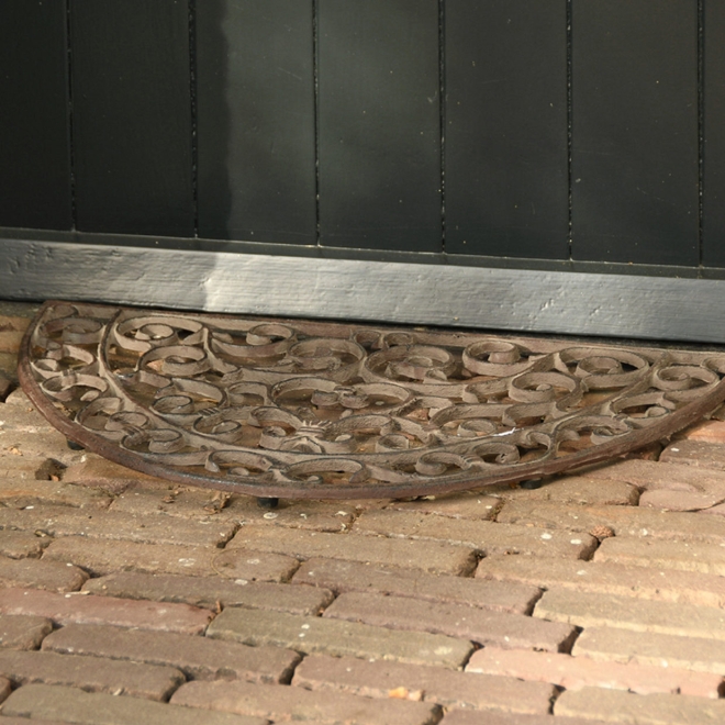 Esschert Design Fußmatte Antik, 69x40cm, halbrund, Türmatte, Gusseisen, LH37