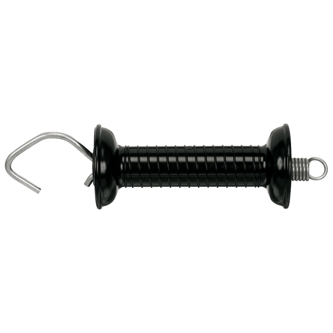 5x Lister Torgriff WZ600, SCHWARZ, mit Haken, einfache Zugfeder, breiter Handschutz, Sparset