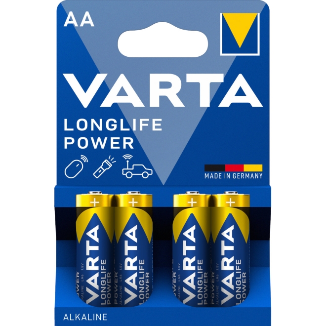Varta Longlife Power Alkaline 4906 LR6 AA - 1,5 Volt Batterie - 4er Blister