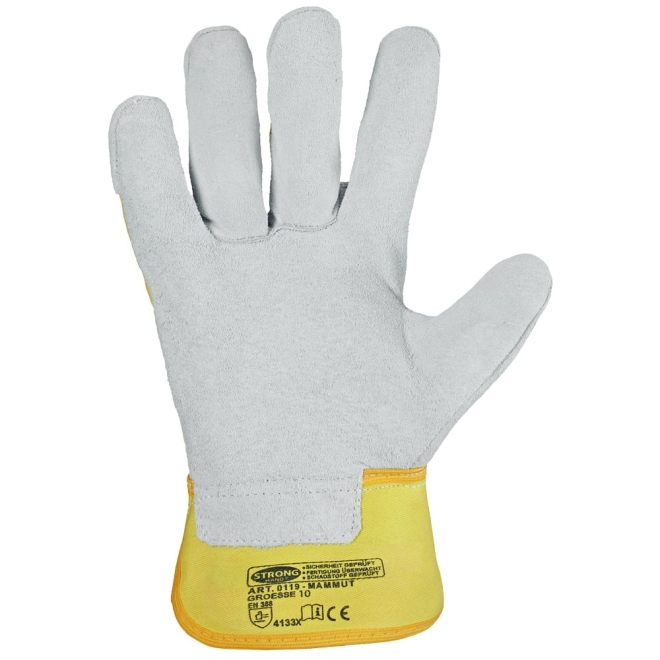 Stronghand Arbeitshandschuhe Mammut - Rindsleder Handschuhe - Größe 11/XXL