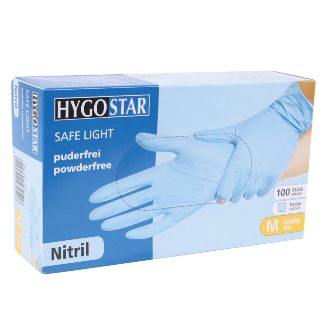 Hygostar Nitrilhandschuhe Safe Light - 4 Mil - Größe 10/XL - 100 Stück
