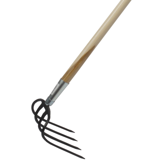 Freund-Victoria Dunghacke 24445, 4 Zinken, 21x20cm, mit Stiel Ø28x1350mm, 1290510