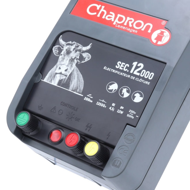 Chapron Weidezaungerät SEC 12000 - 13.500 Volt - 5 Joule - 230V Elektrozaungerät