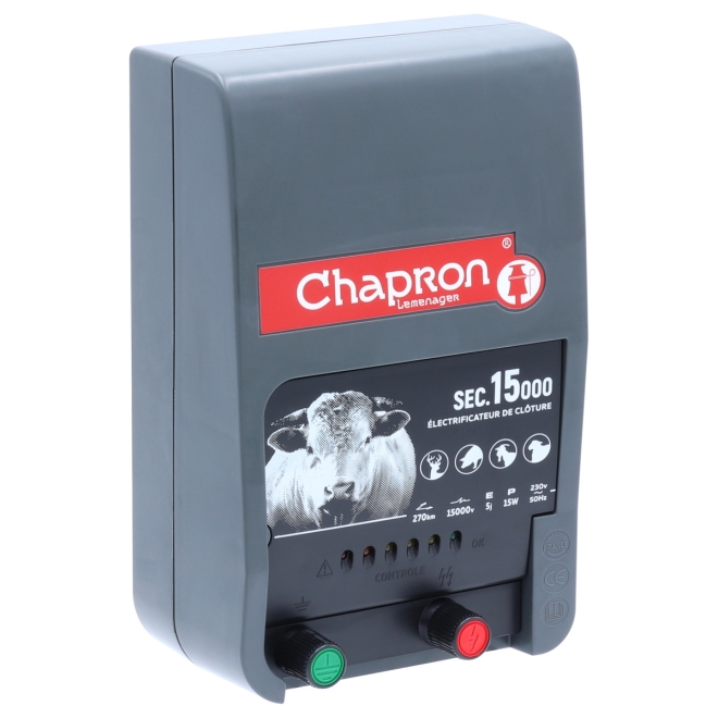 Chapron Weidezaungerät SEC 15000 - 15.000 Volt - 8 Joule - 230V Elektrozaungerät