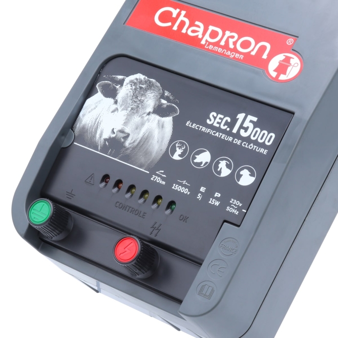 Chapron Weidezaungerät SEC 15000 - 15.000 Volt - 8 Joule - 230V Elektrozaungerät
