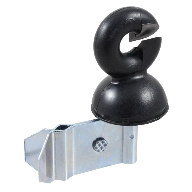 25x Zusatzisolator Ringform mit Klemmblech, Zweitisolator für ovale Metallpfähle