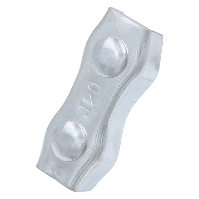 Seilverbinder 6mm verzinkt - Verbinder für Weidezaunseile - Duplexklemme - 10 Stück
