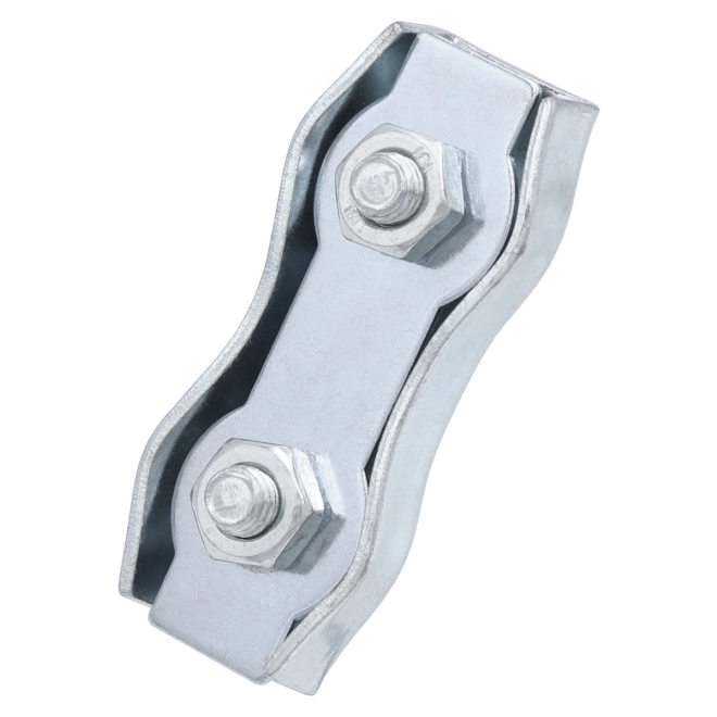 Seilverbinder 6mm verzinkt - Verbinder für Weidezaunseile - Duplexklemme - 10 Stück
