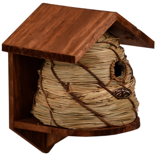 Esschert Design Nistkasten Bienenkorb, Nisthöhle, Vogelhaus, Bienenhaus, NKBH