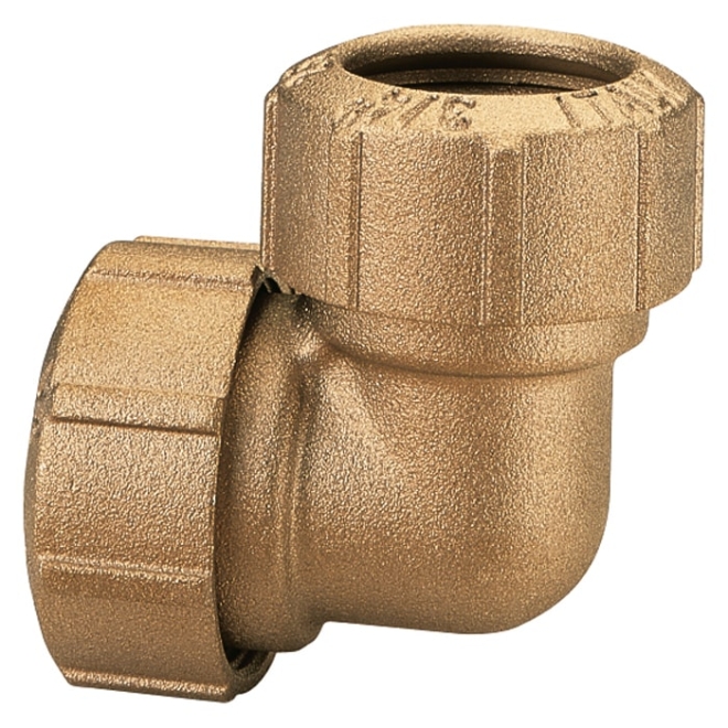 Messing Winkelkupplung 1 Zoll - 32x2,9mm - Verbindungskupplung - zwei Rohranschlüsse
