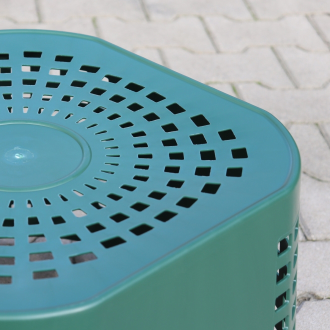 Gartenkorb 50 Liter, grün, Ø540x310mm, stapelbarer Obstkorb, Erntekorb, Universalkorb