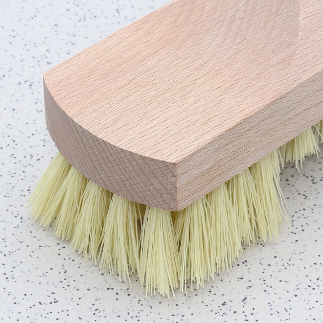 Schrubber 22cm, Fibre-Borsten mit Bart, Bodenschrubber mit Gewinde und Stielloch