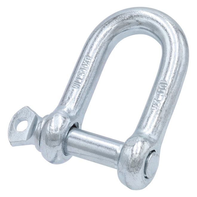 Schäkel gerade 10mm - 3/8 Zoll - verzinkt mit Augenbolzen