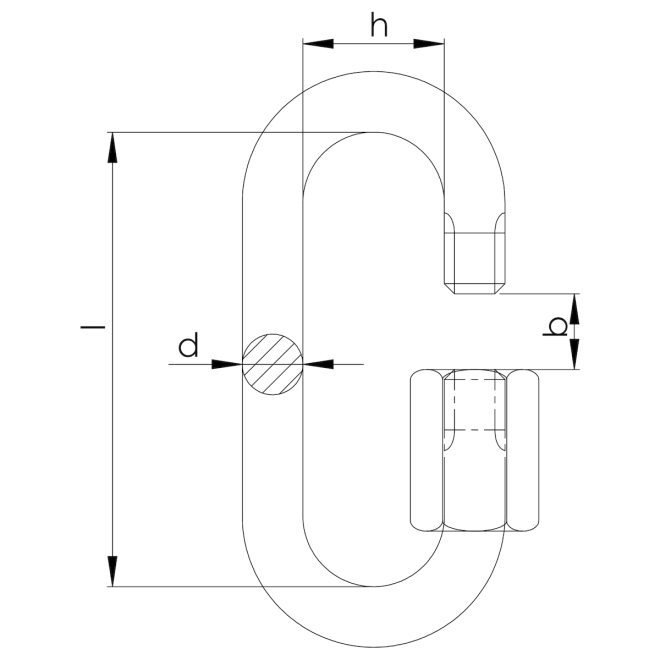 Ketten Schnellverschluss 4mm verzinkt - Kettenglied - Schraubglied