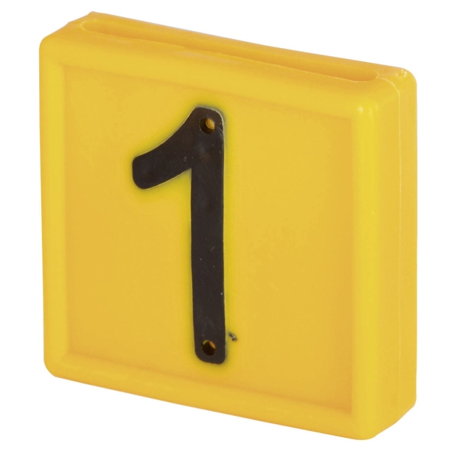 Nummernblock Standard, gelb, Block-Nummer: 1 (EINS)