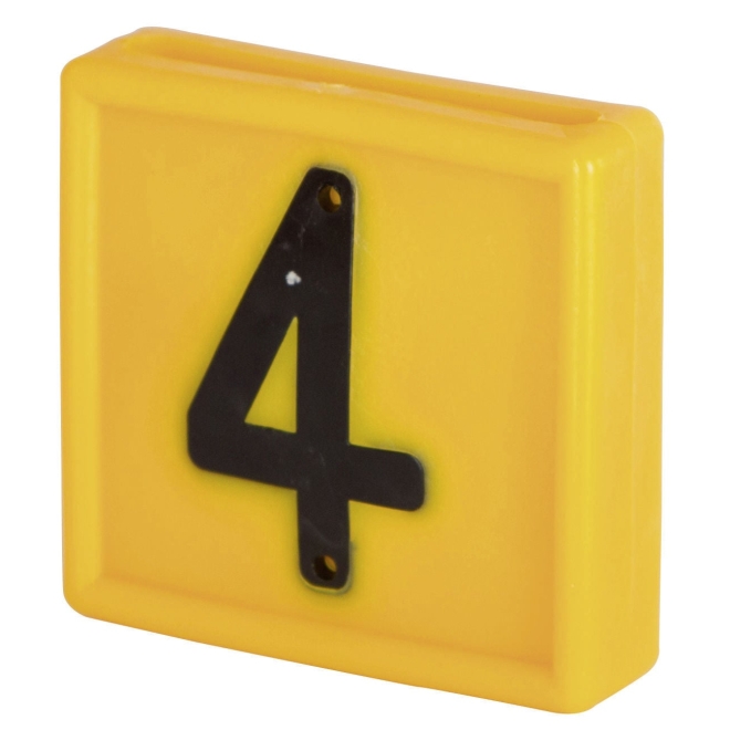 Nummernblock Standard, gelb, Block-Nummer: 4 (VIER)