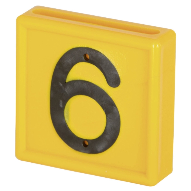 Nummernblock Standard, gelb, Block-Nummer: 6 (SECHS) bzw. 9 (NEUN)