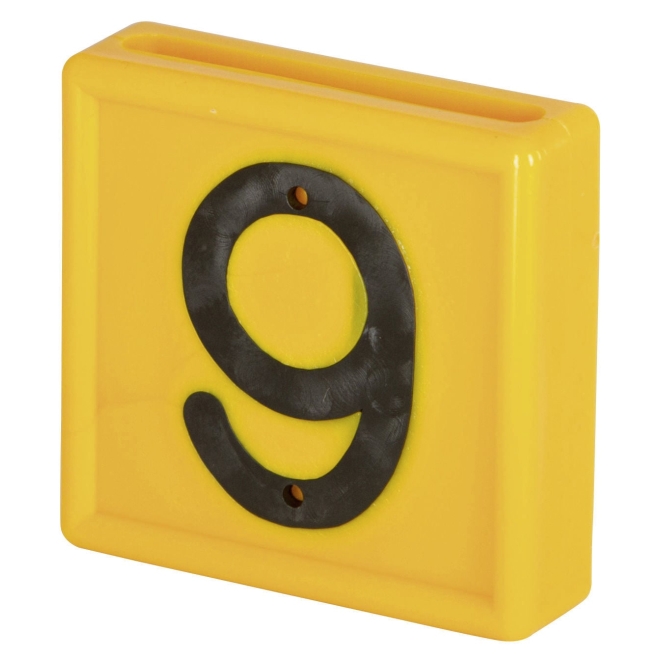 Nummernblock Standard, gelb, Block-Nummer: 6 (SECHS) bzw. 9 (NEUN)