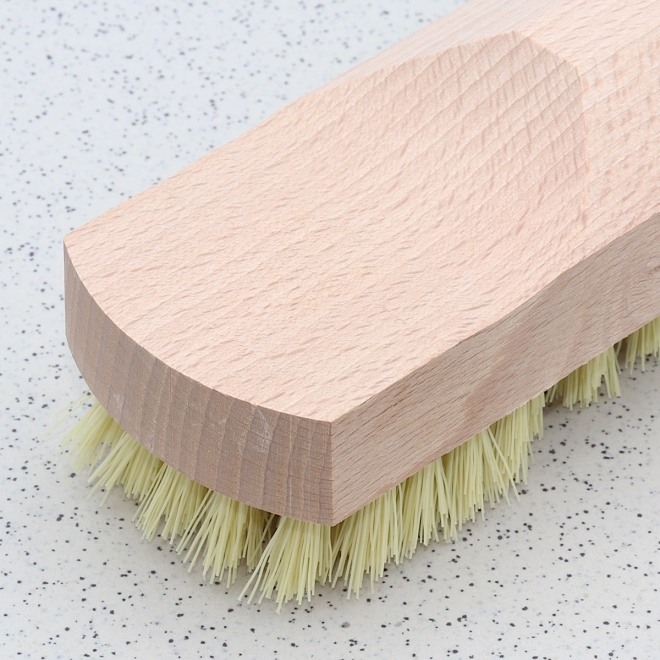 Schrubber 22cm mit Fibre Borsten, Bodenschrubber mit Gewinde und Stielloch