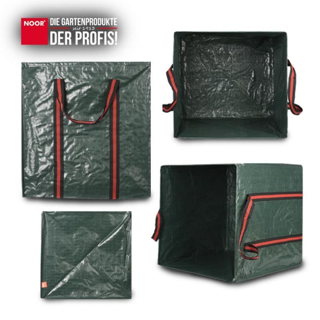 Noor Gartensack Profi 300 Liter, Gartentasche für Laub und Gartenabfälle, 67x67x67cm (XXL)