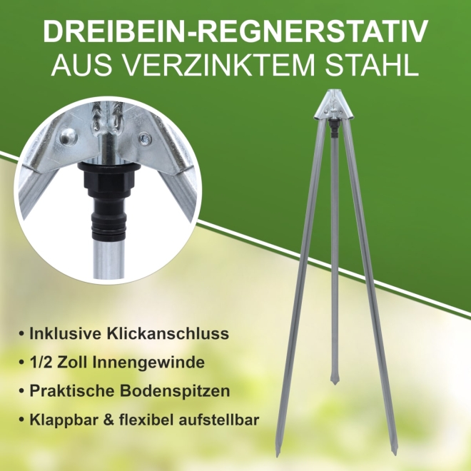 Vyrsa Vollkreisregner VYR-25, 1/2 Zoll, Kreisregner, Komplettset mit Regnerstativ und Dichtband
