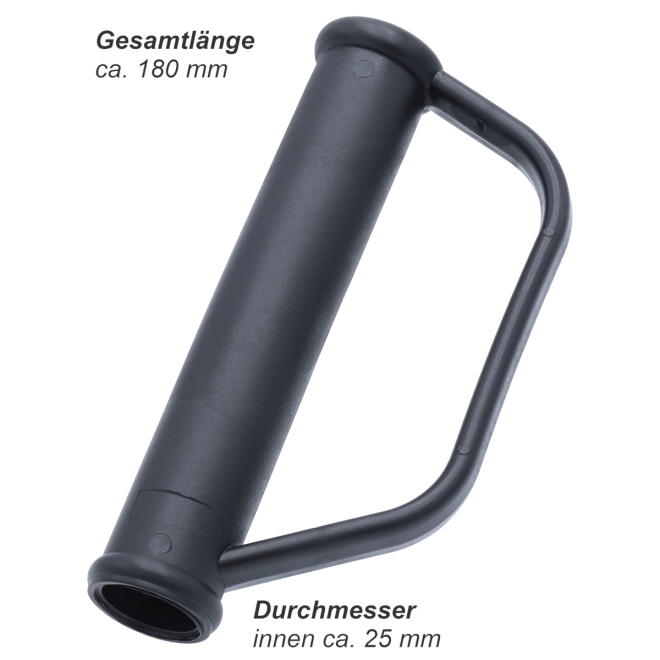 Capito Sackkarrengriffe 25mm mit Bügel - Sicherheitsgriff für Sackkarren schwarz - 2 Stück