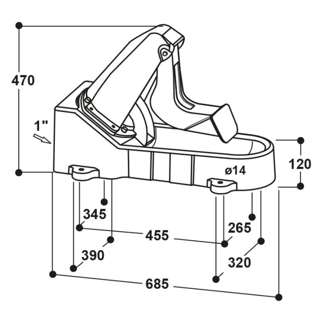 Suevia Membran-Weidepumpe Mod. 547 Standard für Rinder und Pferde - 100.0547
