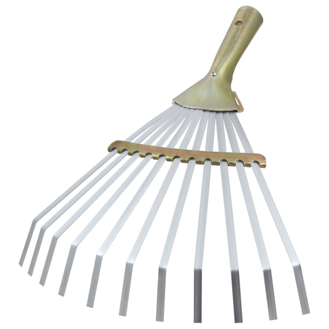 FLORA Klein-Laubbesen 29cm, Metall, 11 Flachzinken, mit Stieldülle, ohne Stiel