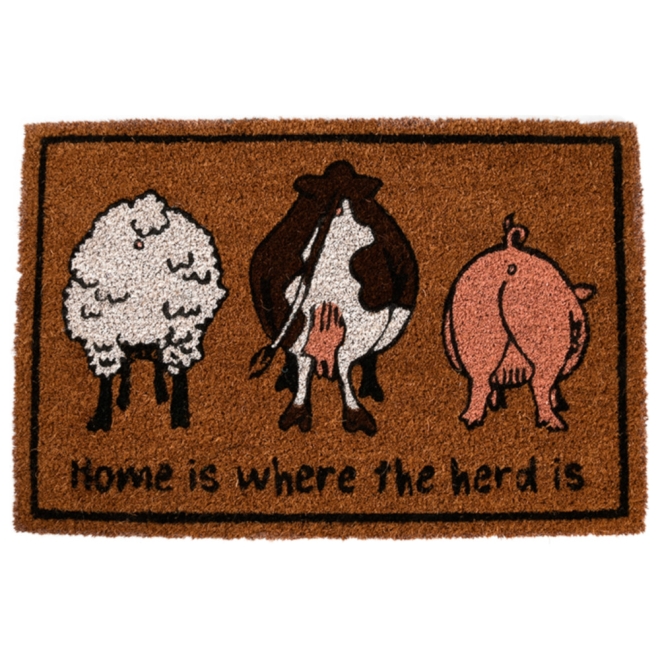 Esschert Design Fußmatte Hoftiere, 60x40cm, Türmatte, Kokosmatte, Schmutzfangmatte, RB244