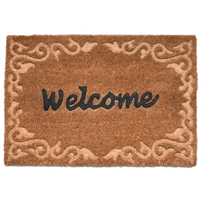 Esschert Design Fußmatte Welcome, 60x40cm, Türmatte, Kokosmatte, Schmutzfangmatte, RB215