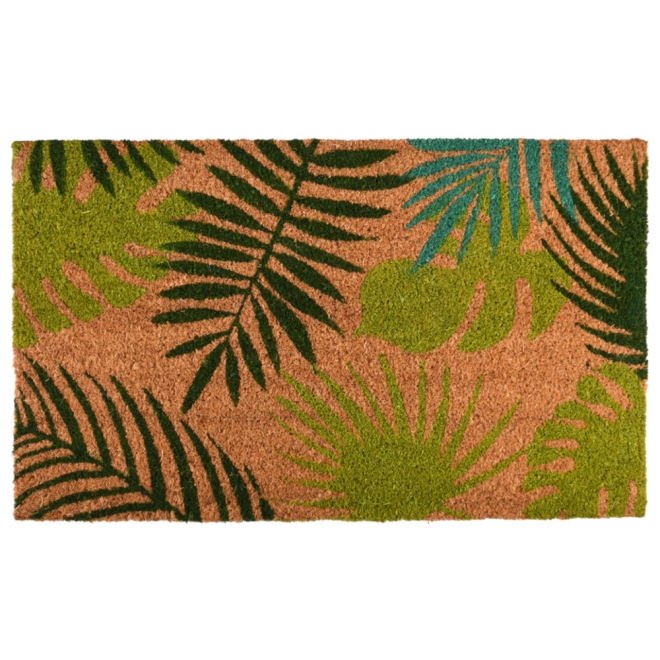 Esschert Design Fußmatte Blätter, 75x45cm, Türmatte, Kokosmatte, Schmutzfangmatte, RB208