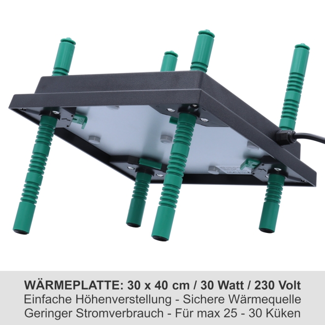 Küken-Wärmeplatte 30x40cm, 30 Watt, Heizplatte für die Kükenaufzucht