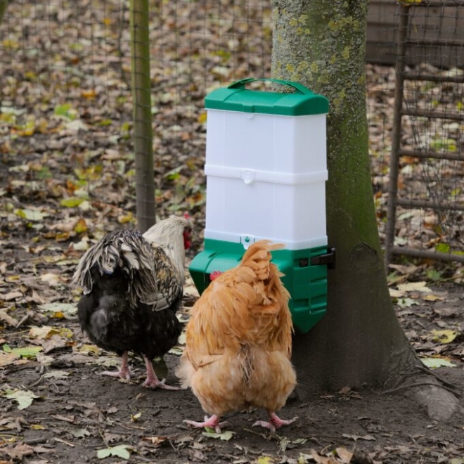 Geflügel-Futterautomat Wise Feeder 10kg, Futtertrog, mit zusätzlichen Silos erweiterbar bis 25kg