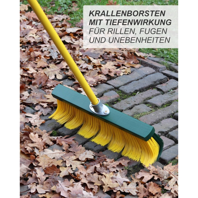 Fritze Krallenbesen 45cm - Spezialbesen mit Teleskopstiel - Gartenbesen Hofbesen