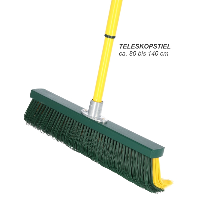 Fritze Krallenbesen 45cm - Spezialbesen mit Teleskopstiel - Gartenbesen Hofbesen