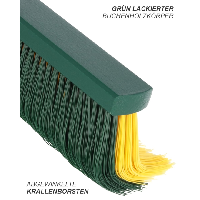Fritze Krallenbesen 45cm - Spezialbesen mit Teleskopstiel - Gartenbesen Hofbesen