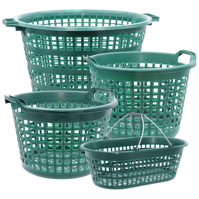 Jopa Gartenkorb Set 4-teilig (15kg, 15kg, 25kg, 50kg) - Erntekörbe aus recyceltem Kunststoff