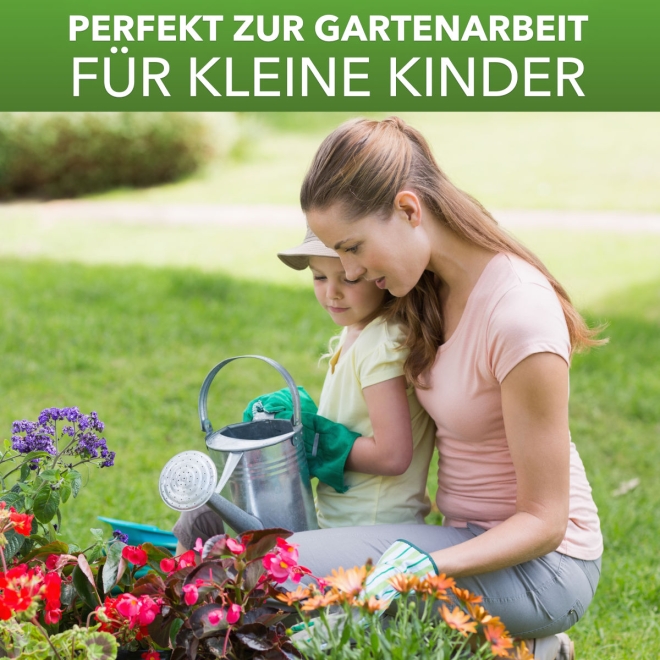 Kinder Gartengeräte Set 4-teilig - Schaufel, Rechen, Besen & Fächerbesen