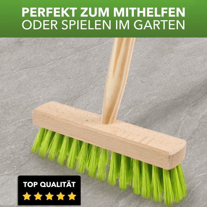 Kinder Gartengeräte Set 4-teilig - Schaufel, Rechen, Besen & Fächerbesen