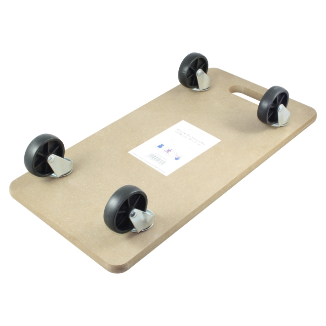 2x Transportroller MDF 28x58cm, 200kg, 2er-Set Möbelroller, Allzweckroller, Rollbrett, Umzugsroller
