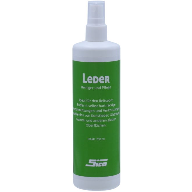 SICA Leder Reiniger und Pflege, 250ml Rundflasche, für Kunstleder, Glatttleder und Gummi