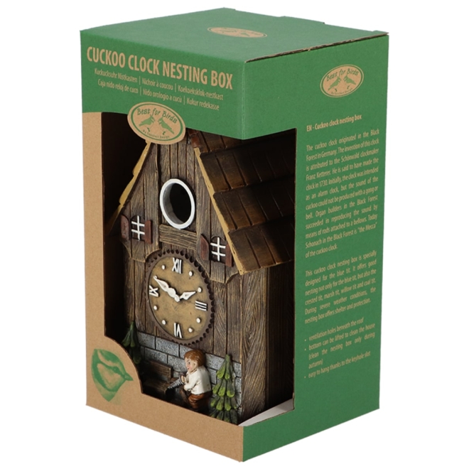 Esschert Design Nistkasten Kuckucksuhr - Meisenkasten - Vogelhaus für Meisen