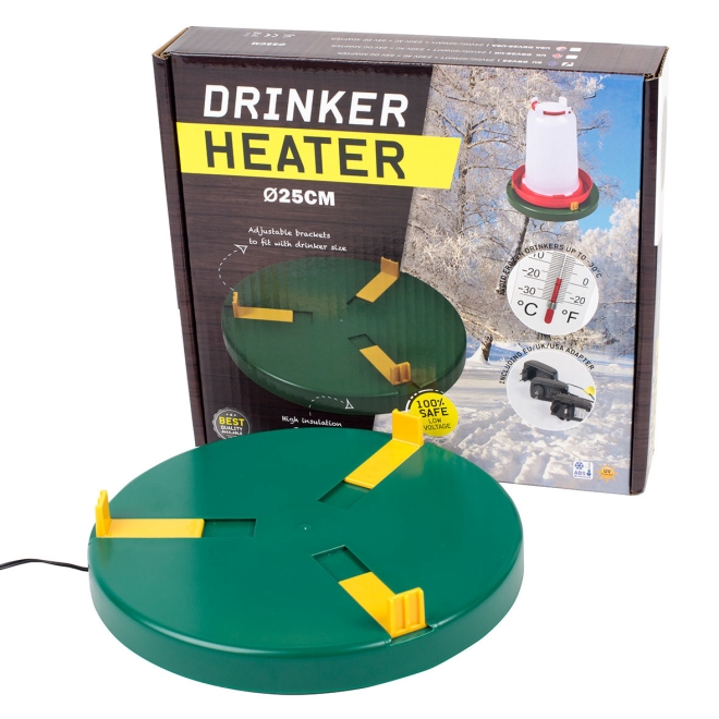 Tränkenwärmer Ø25cm (230/24V, 20W) Heizplatte - Wärmeplatte für Geflügeltränke
