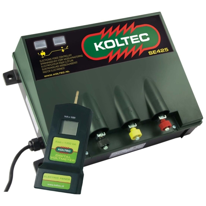 Koltec Weidezaungerät SE425 - 230 Volt Netzgerät + Voltmeter Digital
