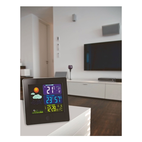 TFA Funk Wetterstation Sun, digitales Farbdisplay, Raumklimakontrolle, Wetterprognose