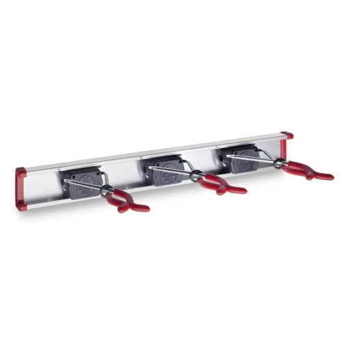 Bruns Gerätehalter, Aluminium-Wandschiene 50cm + 3 Halter - SB 3.05