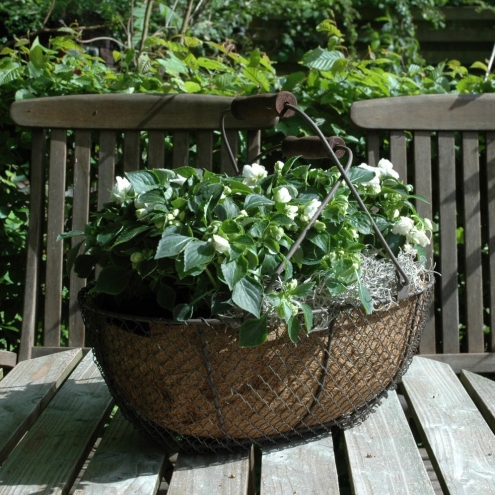 Esschert Design Drahtkörbe 3er-Set antikbraun WB5, Erntekorb, Dekokorb, Gartenkorb